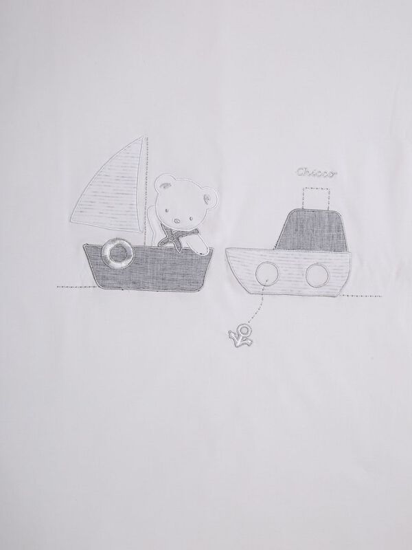 White and Grey Pram Blanket image number null